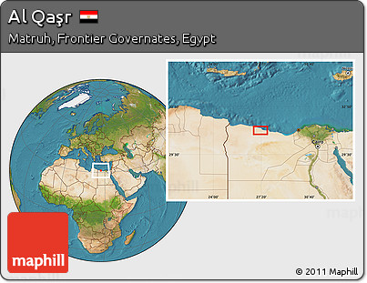 Satellite Location Map of Al Qaşr