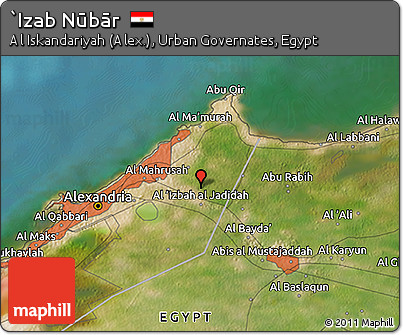 Satellite 3D Map of `Izab Nūbār