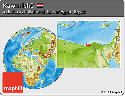 Physical Location Map of Kawm Ishū