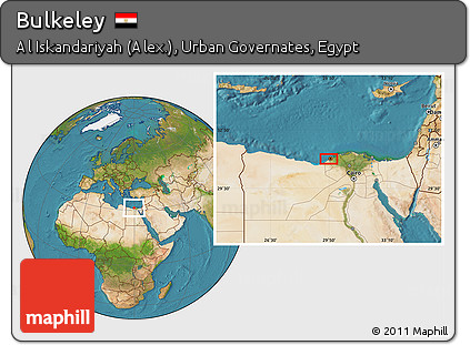 Satellite Location Map of Bulkeley