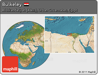 Satellite Location Map of Bulkeley