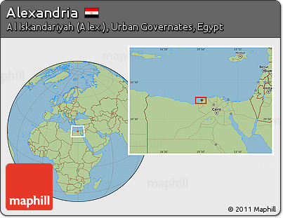 Savanna Style Location Map of Alexandria