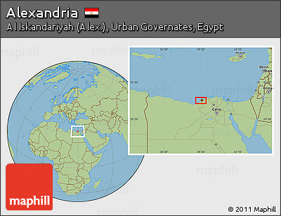 Savanna Style Location Map of Alexandria