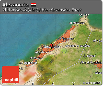 Satellite Map of Alexandria
