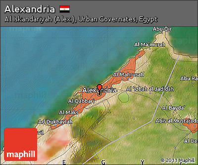 Satellite Map of Alexandria