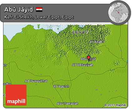 Physical 3D Map of Abū Jāyid
