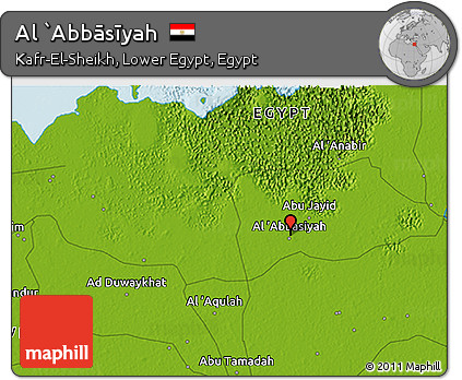 Physical 3D Map of Al `Abbāsīyah