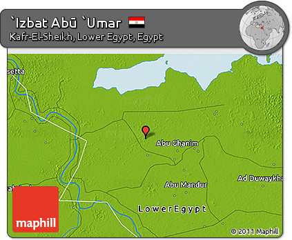 Physical 3D Map of `Izbat Abū `Umar
