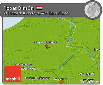 Physical 3D Map of `Izbat Binsūn