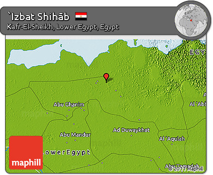 Physical 3D Map of `Izbat Shihāb