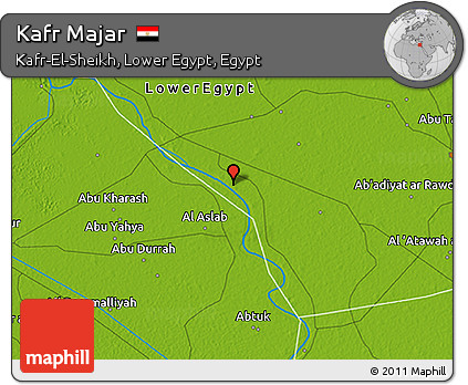 Physical 3D Map of Kafr Majar