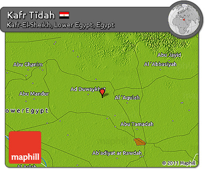 Physical 3D Map of Kafr Tīdah