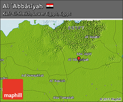 Physical 3D Map of Al `Abbāsīyah