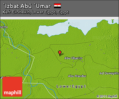 Physical 3D Map of `Izbat Abū `Umar