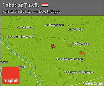 Physical 3D Map of `Izbat Aţ Ţuwāl