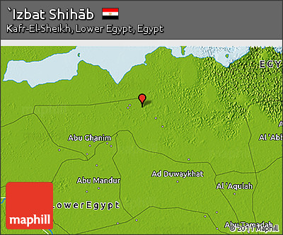 Physical 3D Map of `Izbat Shihāb