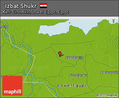 Physical 3D Map of `Izbat Shukr