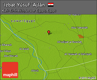 Physical 3D Map of `Izbat Yūsuf `Ajlān