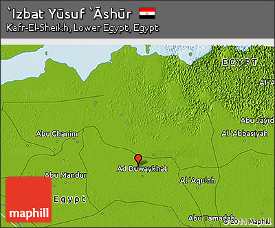 Physical 3D Map of `Izbat Yūsuf `Āshūr