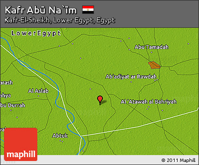 Physical 3D Map of Kafr Abū Na`īm