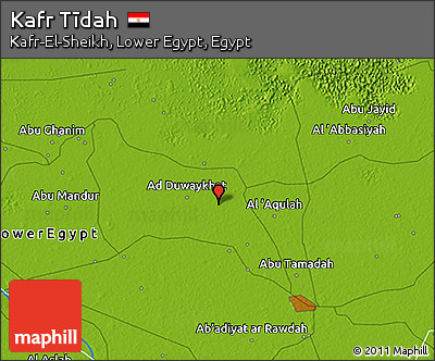 Physical 3D Map of Kafr Tīdah