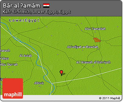 Physical 3D Map of Bār Al Ḩamām