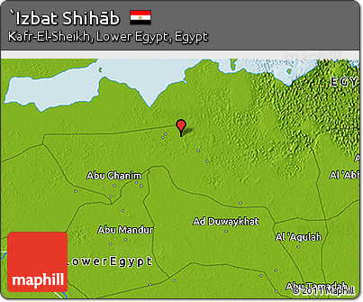 Physical 3D Map of `Izbat Shihāb