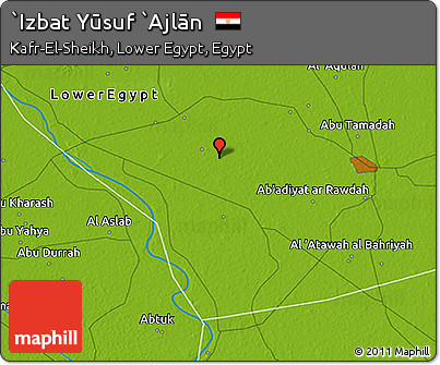 Physical 3D Map of `Izbat Yūsuf `Ajlān