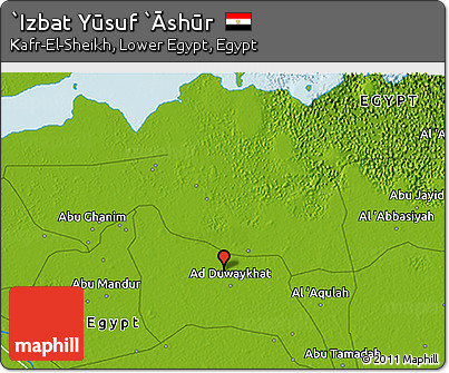 Physical 3D Map of `Izbat Yūsuf `Āshūr