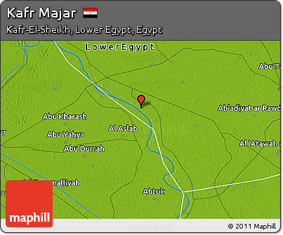 Physical 3D Map of Kafr Majar