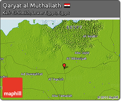Physical 3D Map of Qaryat Al Muthallath