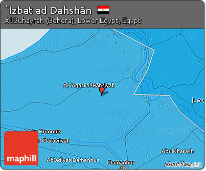 Political 3D Map of `Izbat Ad Dahshān