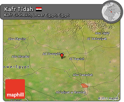 Satellite 3D Map of Kafr Tīdah