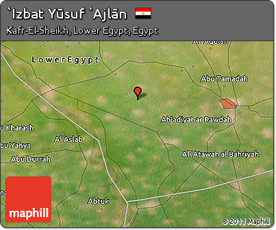 Satellite 3D Map of `Izbat Yūsuf `Ajlān