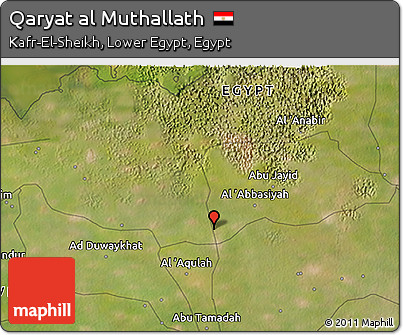 Satellite 3D Map of Qaryat Al Muthallath