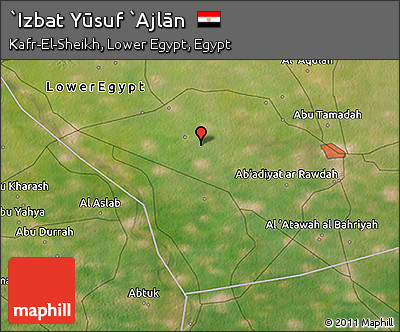 Satellite 3D Map of `Izbat Yūsuf `Ajlān