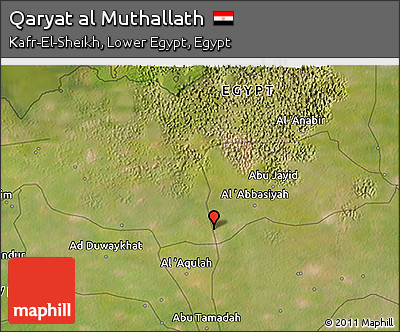 Satellite 3D Map of Qaryat Al Muthallath