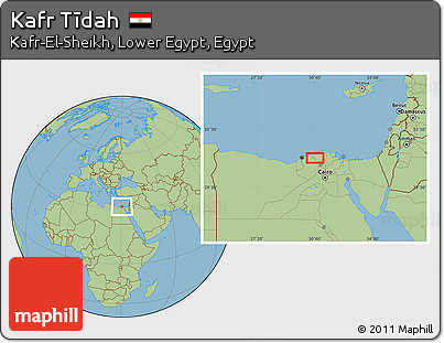 Savanna Style Location Map of Kafr Tīdah