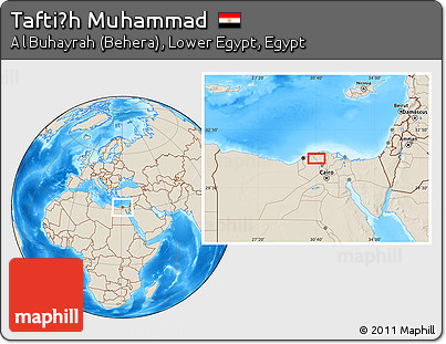 Shaded Relief Location Map of Taftiṣh Muhammad