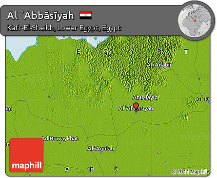 Physical Map of Al `Abbāsīyah
