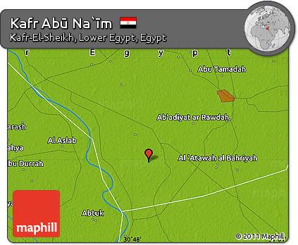 Physical Map of Kafr Abū Na`īm