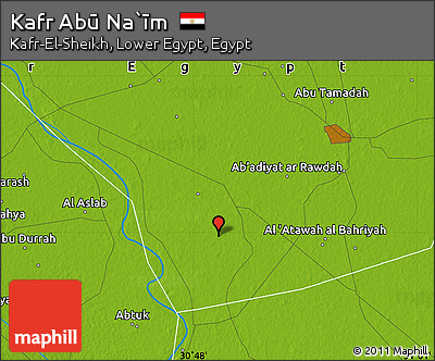 Physical Map of Kafr Abū Na`īm