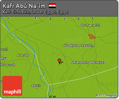 Physical Map of Kafr Abū Na`īm