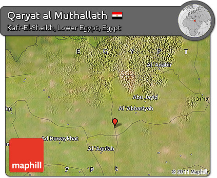 Satellite Map of Qaryat Al Muthallath