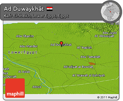 Physical Panoramic Map of Ad Duwaykhāt