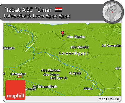 Physical Panoramic Map of `Izbat Abū `Umar