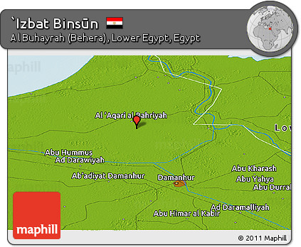 Physical Panoramic Map of `Izbat Binsūn