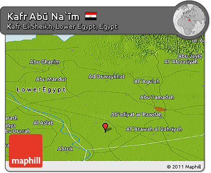 Physical Panoramic Map of Kafr Abū Na`īm