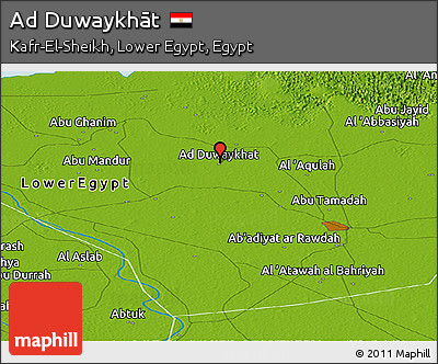 Physical Panoramic Map of Ad Duwaykhāt