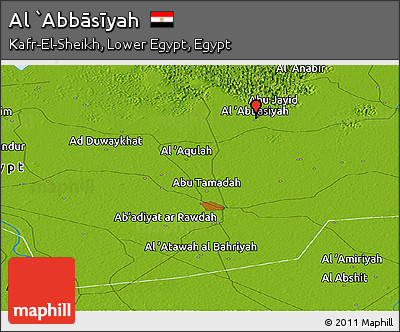 Physical Panoramic Map of Al `Abbāsīyah